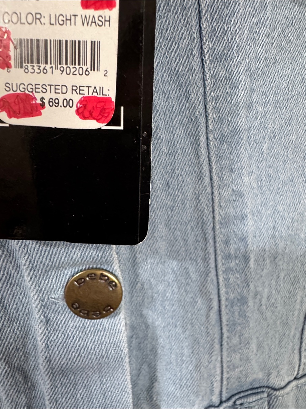 bebe Sleeveless Light Denim Midi Shirt Dress w/ Front Slit & Botton Down -Size S - Picture 2 of 12